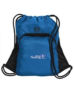 OGIO ® Boundary Cinch Pack - Embroidered Logo-Blac-Cobalt Blue