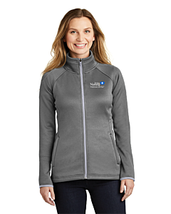 The North Face® Ladies Canyon Flats Stretch Fleece Jacket - Embroidered Logo-TNF Medium Gray Heather