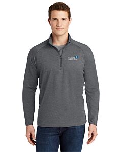 Sport-Tek® Sport-Wick® Stretch 1/2-Zip Pullover - Embroidery -Charcoal Gray Heather