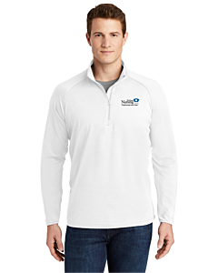 Sport-Tek® Sport-Wick® Stretch 1/2-Zip Pullover - Embroidery -White